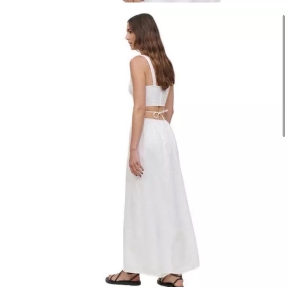 NWT Reformation Pepper Linen Two Piece
Skirt Top White 12